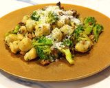 A picture of step 9 of Ricotta gnocchi with porcini and broccoli.