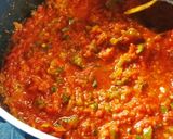 A picture of step 5 of Indian style simple Salsa nachos.
