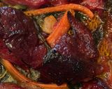 Sörben párolt, sült füstölt csülök répával, medvehagymás batátapürével recept fázis 4 fotója