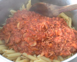 Foto del paso 5 de la receta: Macarrones con carne y champiñones