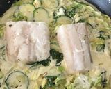 Tejszínes tőkehal zöldségekkel recept fázis 4 fotója