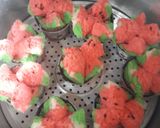 Foto langkah ke 6 dari resep Bolo Kukus Mekar Semangka.