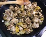 Une image de l'étape 10 de Poulet au citron et poivrons.