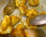 A picture of step 4 of Nadia Bara Tarkari (Coconut dumplings curry).