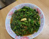菜心3吃法之1沙茶葉，菜心飯!的食譜步驟2照片