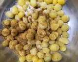 A picture of step 3 of Rai wala Aloo Achaar.