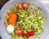 ยําต้นอ่อนทานตะวันใส่ส้มจี๊ด วิธีทำสูตร 1 รูป