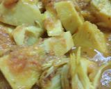 A picture of step 8 of Kathal butter masala.