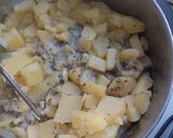 Hagymás, zöldfűszeres krumplipüré recept fázis 3 fotója