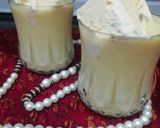 A picture of step 4 of Mango Thandai Shake with ice cream.