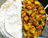 A picture of step 3 of Aloo Jeera.