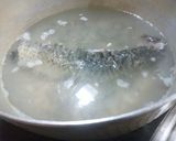 A picture of step 1 of Carp Skin with Sweet Vinegar Miso Sauce.
