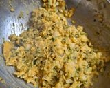 A picture of step 2 of Leftover rice and onion pakoda.