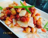 A picture of step 5 of Rajma imli dipping chat.