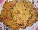 A picture of step 3 of Suji cheela.