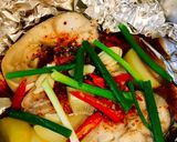 Hình bước làm 3 của món Cá basa hấp hành