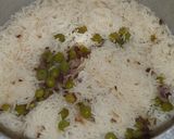 A picture of step 2 of Matar Pulao n Aaloo Dum.