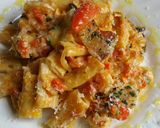Foto del paso 2 de la receta: Macarrones mixtos de mariscos y tocino con bechamel