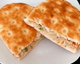 A picture of step 4 of My Tuna,Celery +Avocado foccacia Sandwich 😍.