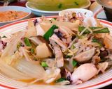 Hình bước làm 7 của món Mực xào nấm