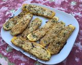 Une image de l'étape 7 de Courgettes jaunes farcies emmental et persil.