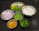 A picture of step 2 of Tricolour Pulav. 🇮🇳.