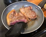 A picture of step 3 of Bristol Steak, mash, spinach & asparagus.