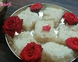 A picture of step 5 of Coconut Burfi / Kobbari Mitai.