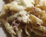 Une image de l'étape 6 de Gratin de pâtes façon carbonara au boursin.