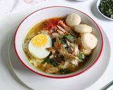Foto langkah ke 5 dari resep Bubur Ayam Kuah Kecap Khas Palembang.