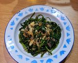Foto langkah ke 5 dari resep Cah Kangkung Udang Rebon.
