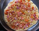 A picture of step 4 of Masala papad.