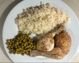 A picture of step 5 of Roasted British Chicken with Rice.