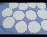 A picture of step 4 of Lahm bi Ajeen (Middle Eastern Meat Pies).