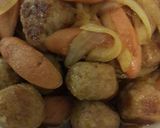 Foto langkah ke 6 dari resep Bola-bola daging kecap inggris + Sosis.