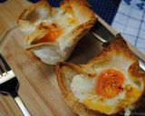 A picture of step 11 of Eggs in bread basket.