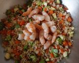 A picture of step 3 of Brown Fried Rice with Shrimp.
