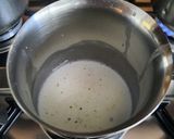 A picture of step 2 of Spaghetti with Zucchini and Turmeric Gorgonzola Sauce.