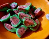 A picture of step 7 of Watermelon-shaped Kaaju Sweets.
