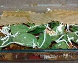 A picture of step 4 of Melissa's Whole Wheat Veggie Lasagna.