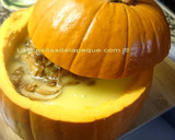Foto del paso 3 de la receta: Crema de calabaza con jengibre y champiñones portobelo al jerez
