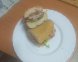 Foto del paso 5 de la receta: Bocadillo vegetal de lomo, bacon y mayonesa de cebolla frita