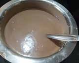 A picture of step 3 of Oreo Banana Kulfi with walnuts fudge.