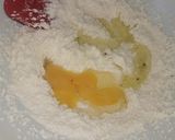 A picture of step 3 of Red velvet marble cake #Idulfitrirecipescontest.