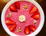 Strawberry banana beet oatmeal smoothie bowl recipe step 3 photo