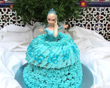 Foto del paso 1 de la receta: Tarta vestido de muñeca Frozen