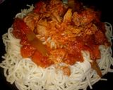 A picture of step 2 of Pasta with Tomato Sauce and Tuna.