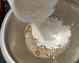 A picture of step 1 of Marble pancake.