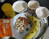 A picture of step 1 of Banana Sooji Halwa.