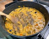 Une image de l'étape 19 de Dahl au curry jaune, légumes, cajous et gingembre au lait de coco.